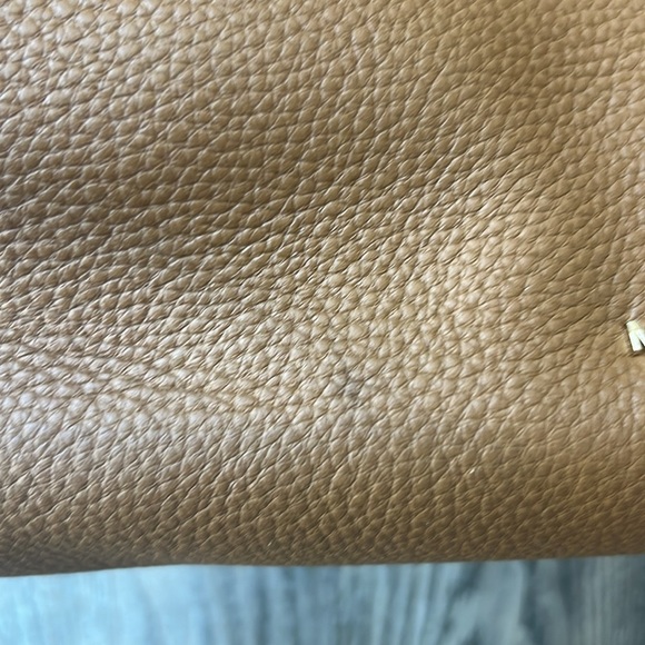 Michael Kors Purse Brown Raven Large Shoulder Bag Pebbled Leather - Picture 8 of 16